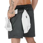 Male Quick dry Shorts Mens Gym Fitness Running  Sports Bermuda Jogging Training Short Pants Summer Multi-pocket Beach Sweatpants