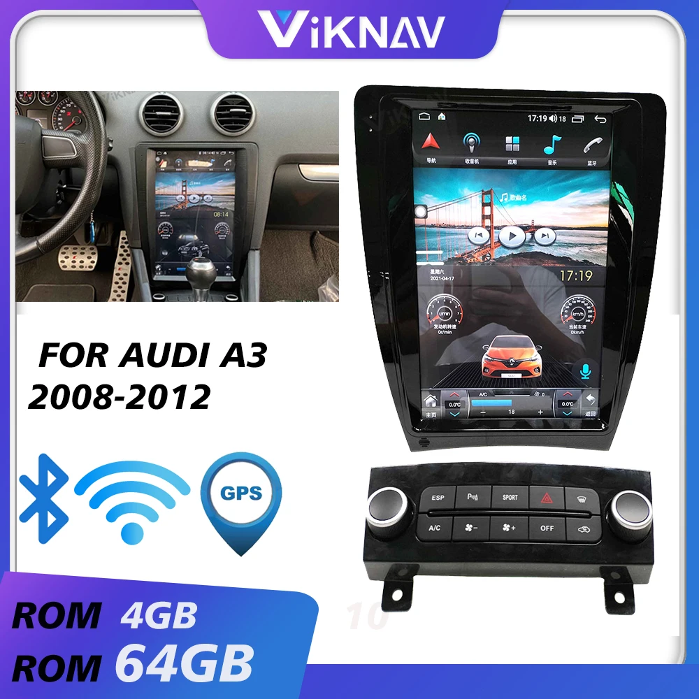 

Автомобильный gps Видео мультимедийный плеер для Audi A3 2008 2009 2010 2011 android Авто Радио Автомобильная аудиосистема магнитофон вертикальный экран