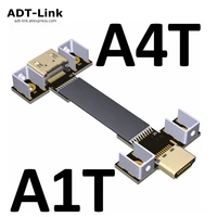 a at short hdmi compatible flat extension cable shield angled hdmi cable 2 0 with screw mounting bracket for gpu graphics