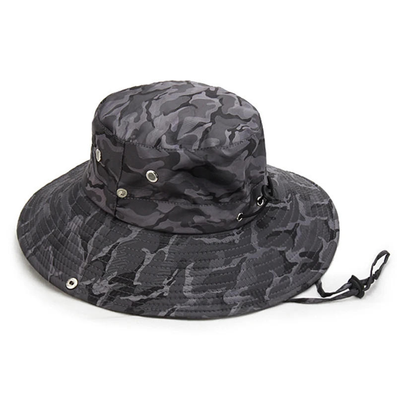 Outdoor Sports Men &amp Women's Fishing Hat Camouflage Bucket Fisherman Camo Jungle Bush Hats Boonie Military Unisex Visor Caps | Спорт и