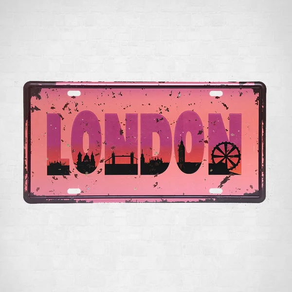 

Vintage London Tin Sign Metal Sign Metal Poster Metal Decor Metal Painting Wall Sticker Wall Sign Wall Decor