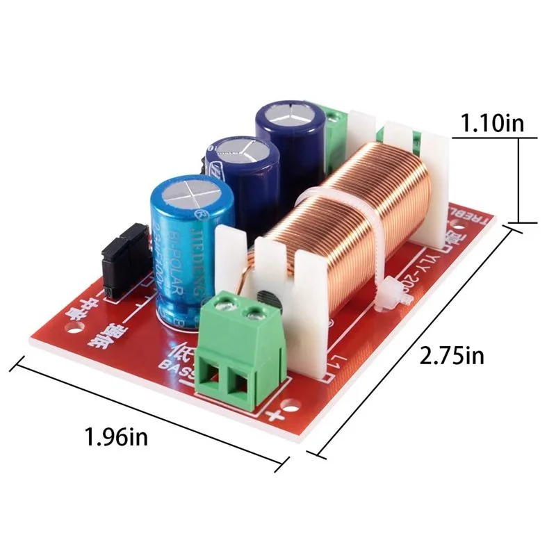 400W YLY-2088 Adjustable Multi Speaker Treble/Bass 2 Unit Audio Frequency Divider 2 Way Crossover Filters Updated Version