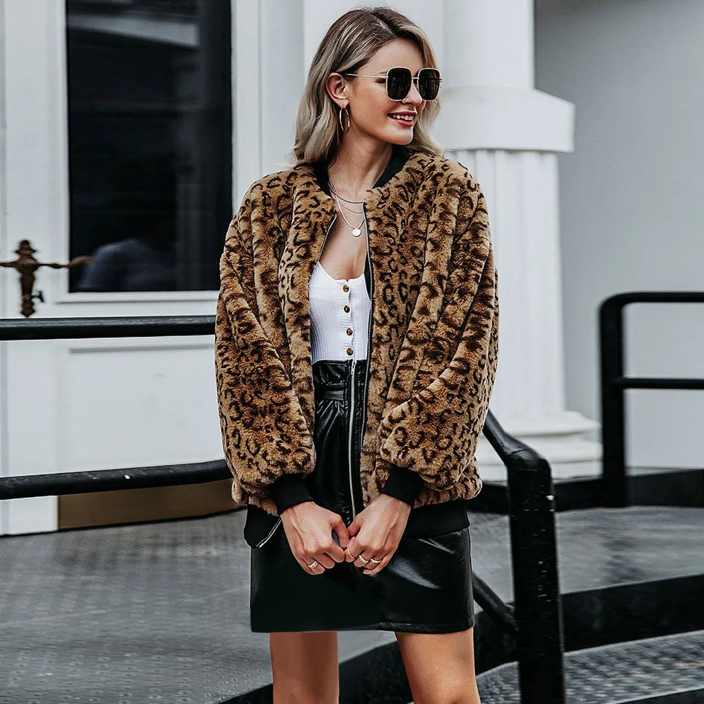 Женское пальто из искусственного меха зима 2019 шерстяное модные женские