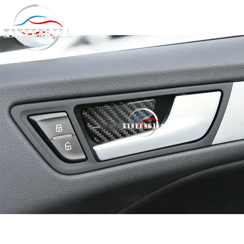 

For Audi Q5 2009-2017 4pcsCarbon Fiber Inner Door Handle Cover Panel Trim