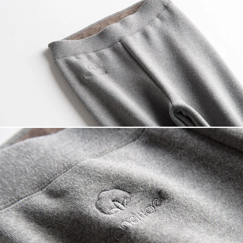 

Women's Warm Pants Solid High Elastic Waist Winter Plus Velvet Thicken Warm Soft Elastic Faux Velvet Winter Thick Slim Leggings