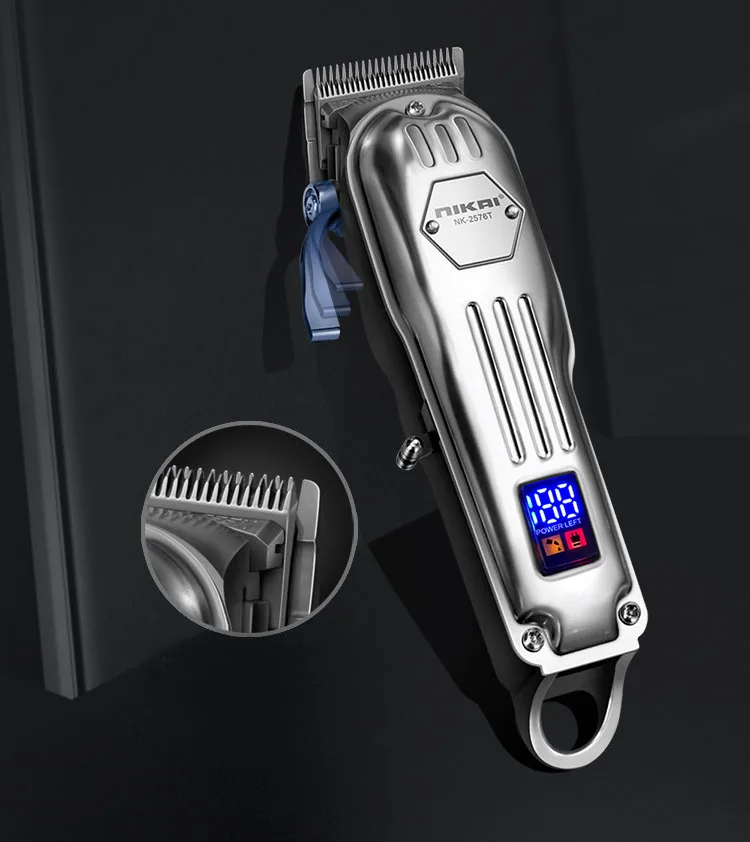 

hair trimmer rechargeable hair clipper haircut machine beard trimmer hair cutter oil head white engraving hair carving LCD