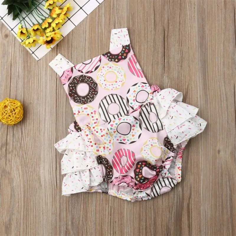 Monos para beb&eacute;s y ni&ntilde;as, ropa Floral informal sin mangas, mono de encaje, ropa infantil para reci&eacute;n nacidos-1