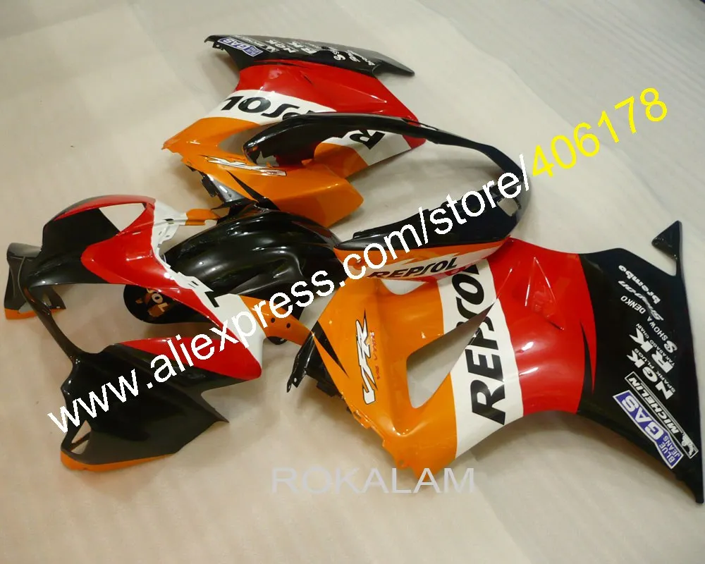 Для Honda VFR 800 02 03 04 05 06 07 08 09 10 11 12 VFR800 VF R800 оранжевый красный черный обтекатель кузова