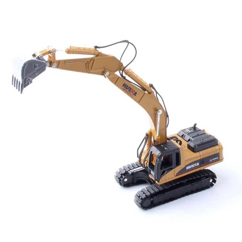 

Huina Alloy Excavator Alloy Trolley Model Boy Manual Excavator Autobahn Polizei Toy