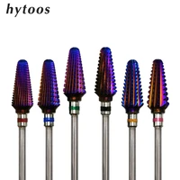hytoos purple carbide nail drill bits 332 tornado carbide bit milling cutters for manicure pedicure nails accessories tools