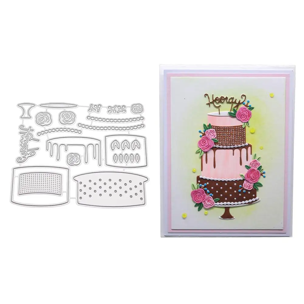 Вырубные штампы LanLan из углеродистой стали с изображением торта на день рождения