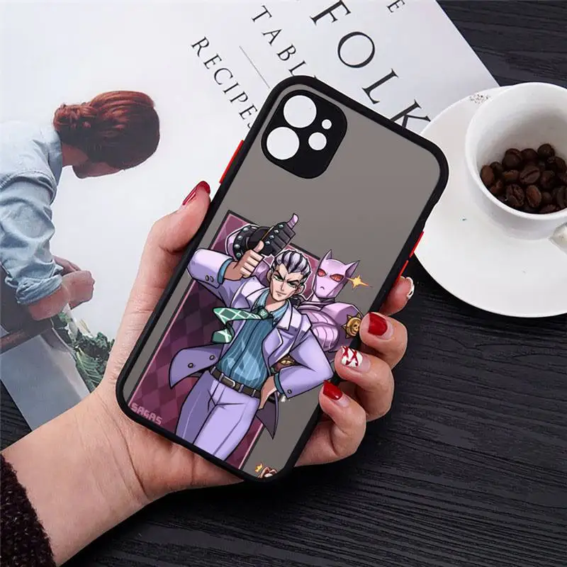 

JOJO BIZARR ADVENTUR Phone Cases Matte transparent For iPhone 12 Mini 11 Pro XR XS Max 7 8 Plus X Back Cover