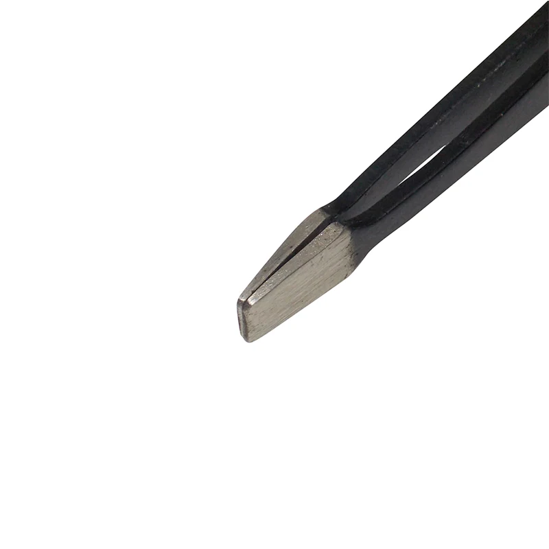 

FIXFANS Black Anti-static ESD Tweezers with Flat Tips for Philately Stamps Collector Tools for Electronics PCB Repair