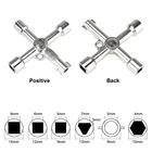 Многофункциональный 4 подъездных путей, универсальный Треугольники гаечный ключ сантехника ключи Лифт счетчик воды клапан Треугольники квадратное отверстие