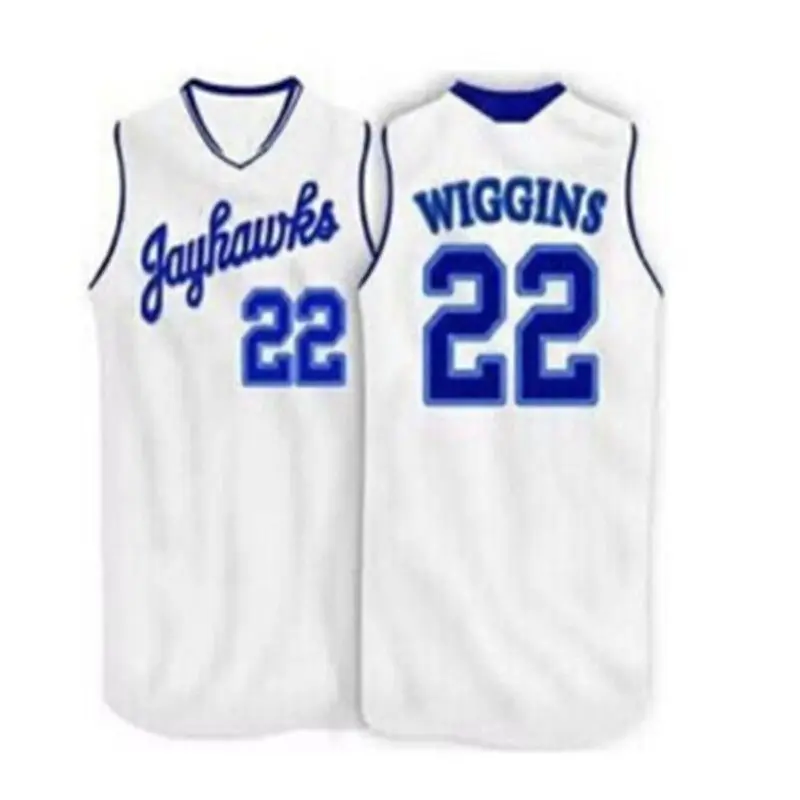 

Men #22 Andrew Wiggins Kansas #21 Joel Embiid Basketball jersey Retro throwback stitched embroidery Customize any name number