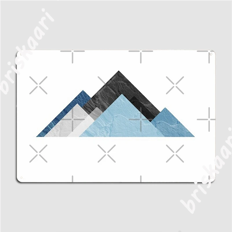 Синие минималистичные Современные Геометрические скандинавские горы