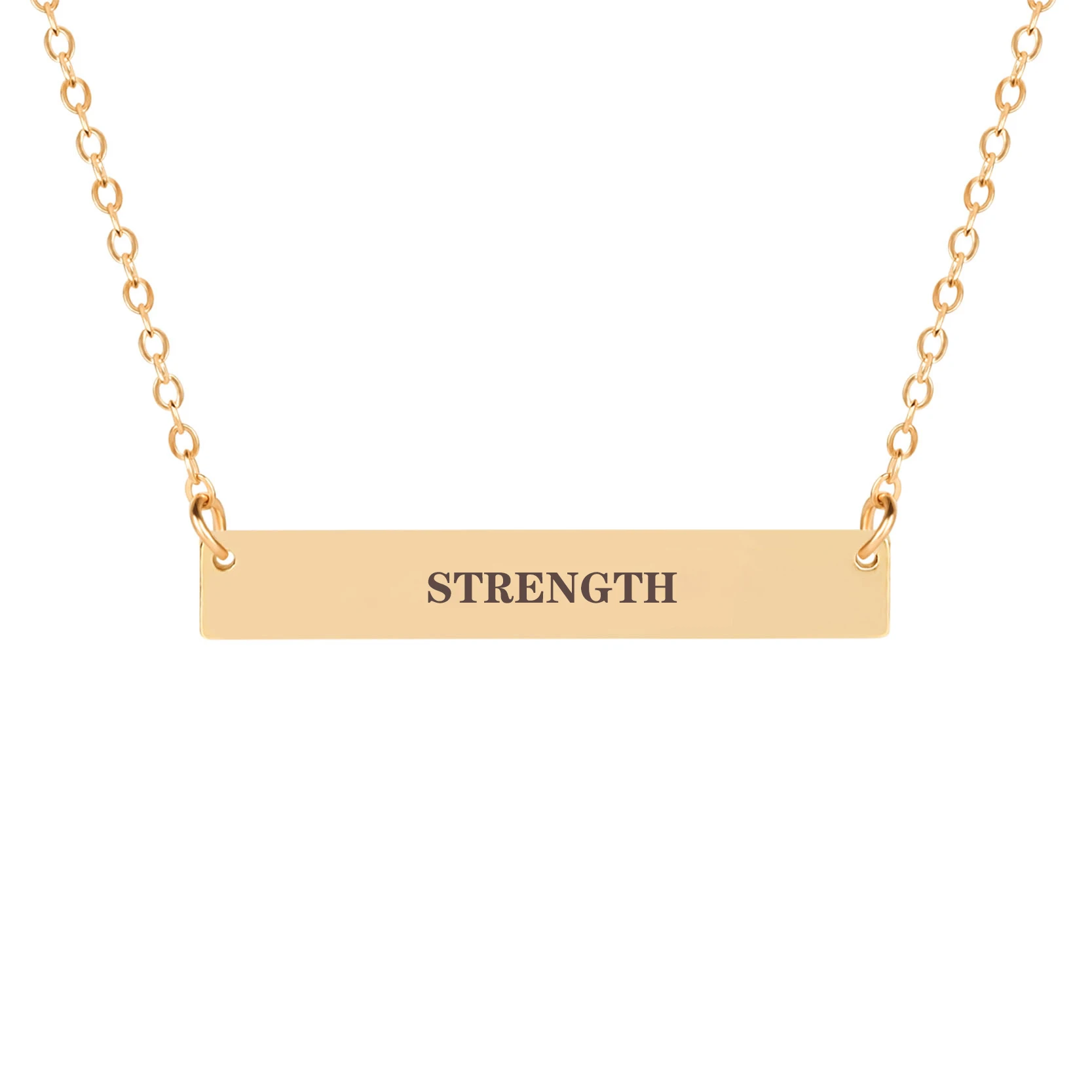 Прочность персонализированные дамы резьба ожерелье кулон золотой моды письмо