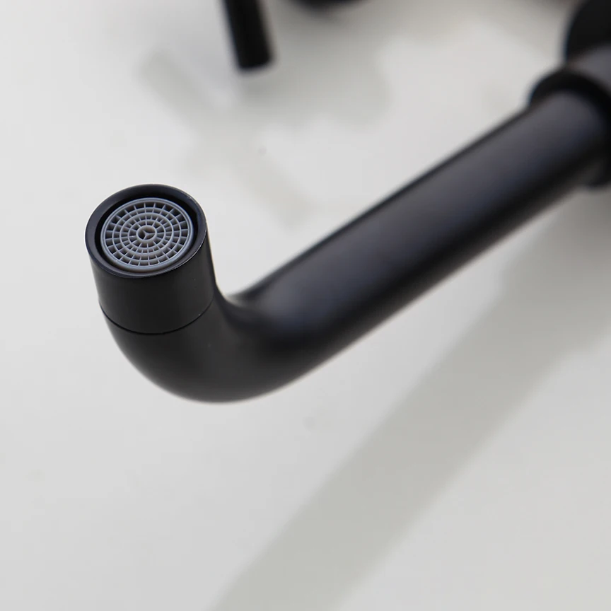 KEMIDI New Bathtub Basin Black Brass Bathroom Sink Mixer Tap Faucet 3 Pcs Faucets Dual Handle | Обустройство дома