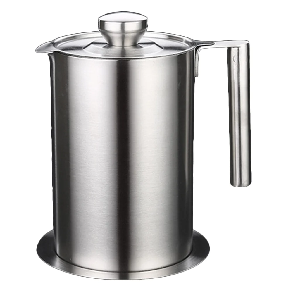 

1Pc Oil Strainer Stainless Steel Oil Grease Container Kitchen Tool (Silver)