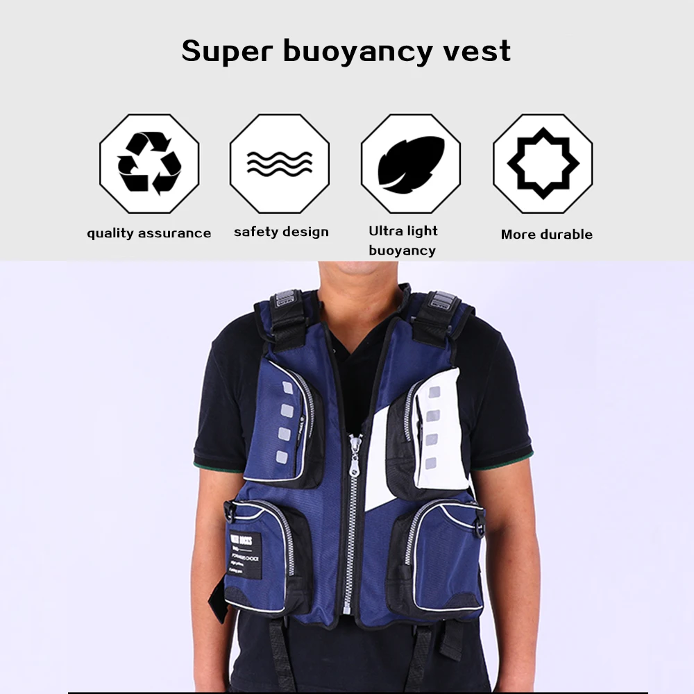2021 hot sale life jacket professional adult fishing swimming rafting multi-function light multi-pocket | Спорт и развлечения