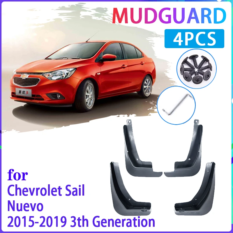 4 шт. Автомобильные Брызговики для Chevrolet Sail Nuevo 2015 2016 2017 2018 2019 крыло Автоаксессуары