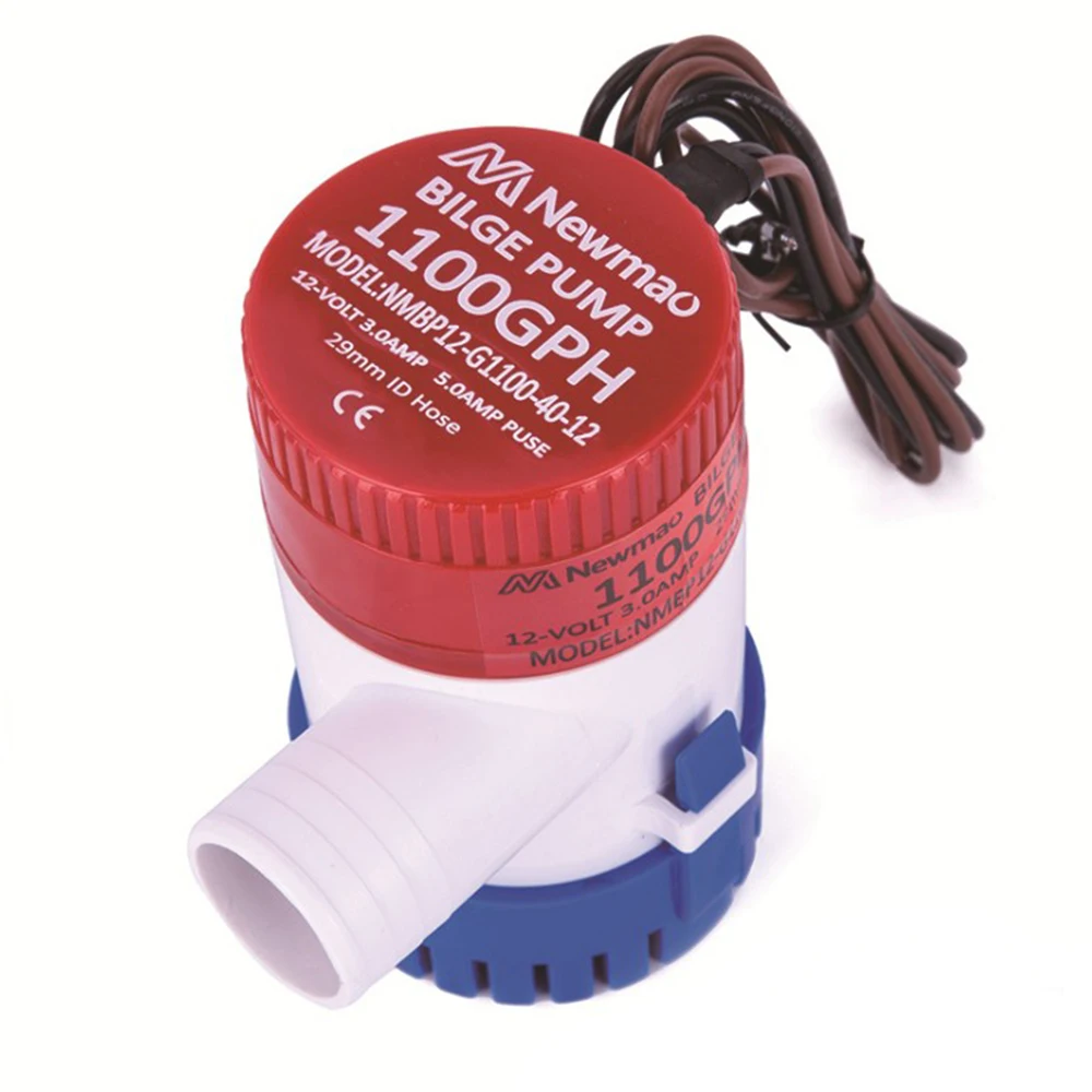 Электрический морской погружной отстойный водяной насос 12/24 В 1100 Гал/ч для лодок