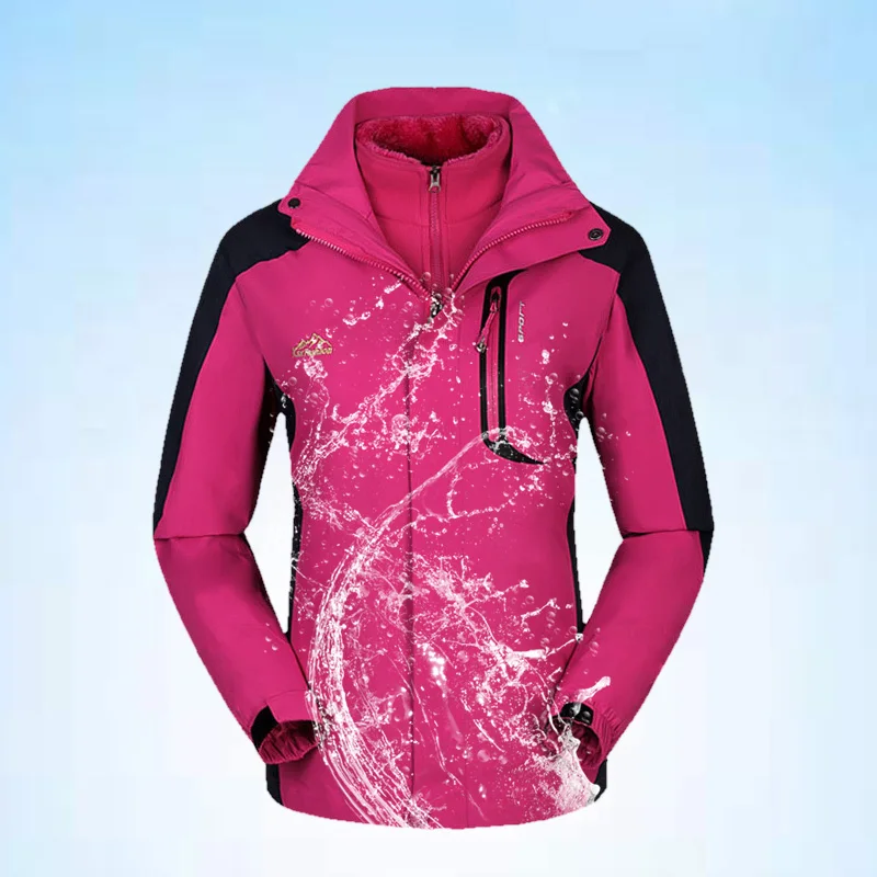 Женский лыжный костюм водонепроницаемая ветрозащитная куртка для катания на