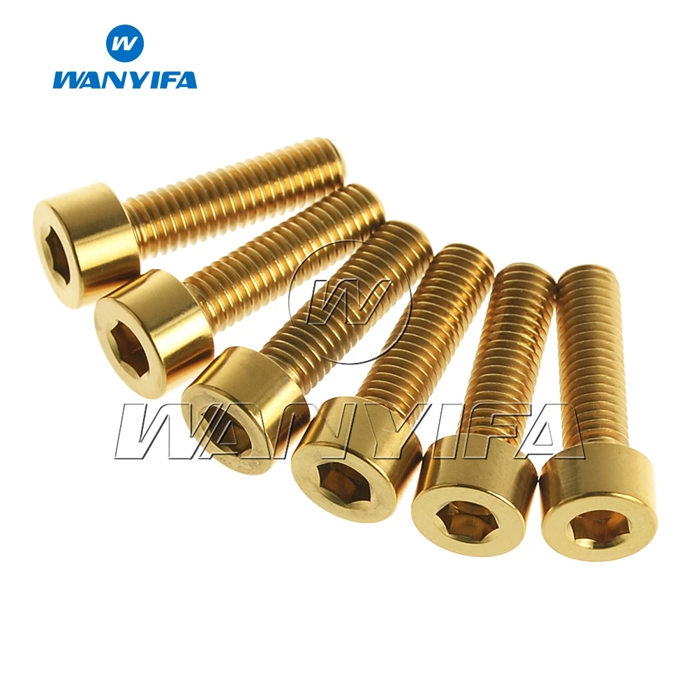 Болты для велосипеда с шестигранной головкой waniifa Ti из титана M5 x18mm 5 шт./лот