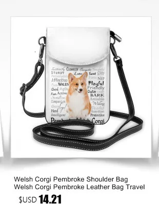 Welsh Corgi Pembroke сумка на плечо Вельш Corgi Pembroke кожаная сумка для путешествий высокое качество женские сумки кошелек