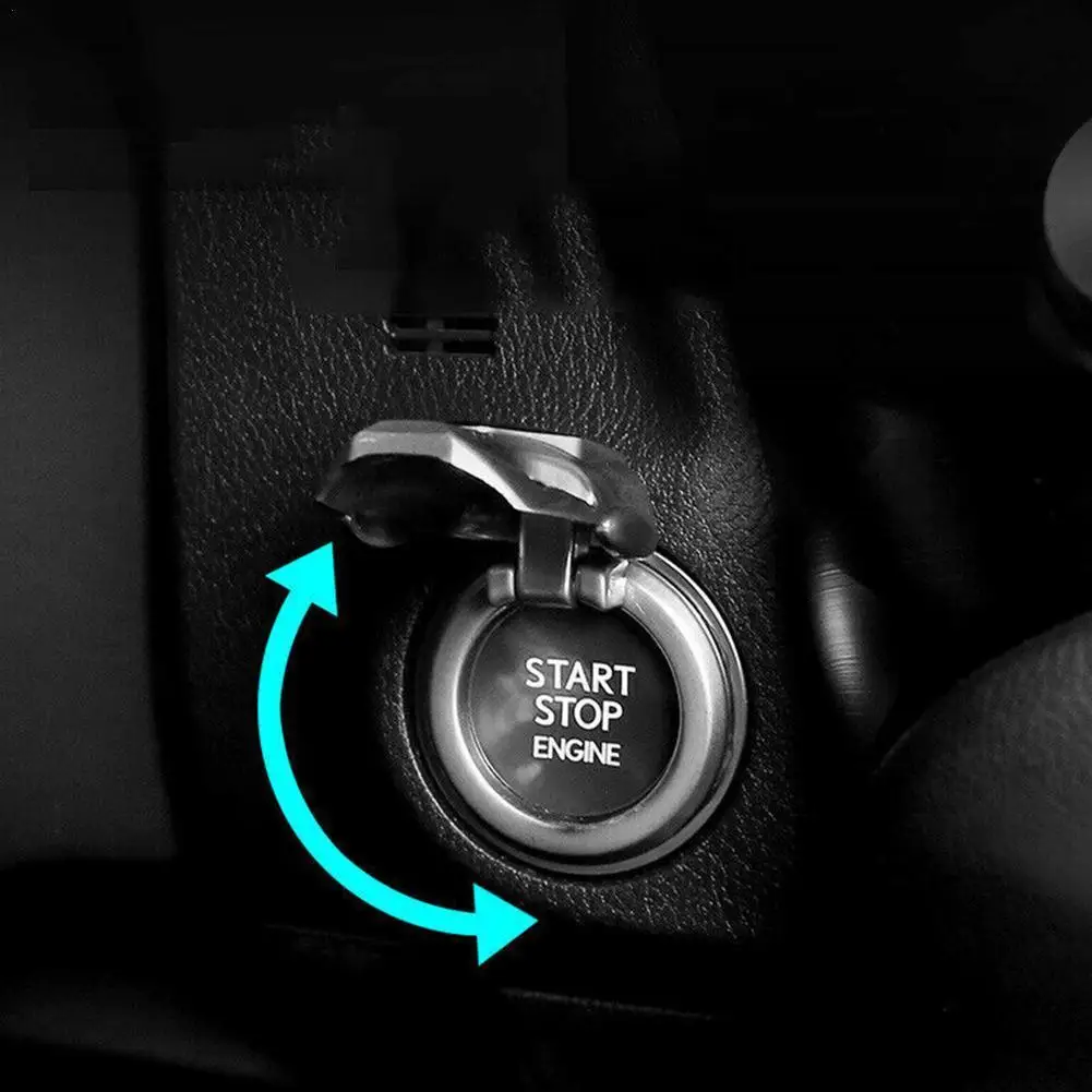 

Car switch personalized decorative stickers Carbon fiber pattern one-key start button protective cover