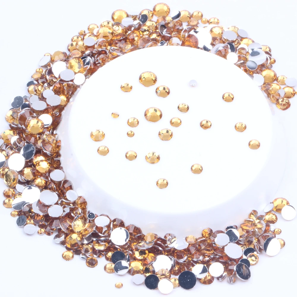 

Nail Stones 6mm 500pcs Non-Hotfix Resin Rhinestones For Nail Art Flatback Round DIY Jewelry Making Supplies Wholesale