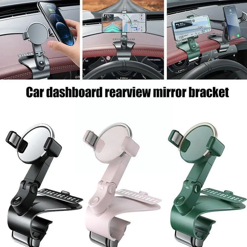 

Universal Car Phone Mount 1200 Degree Rotation Dashboard Cell Phone Holder With Phone Number Sticker For Car Gps Display Br K7p7