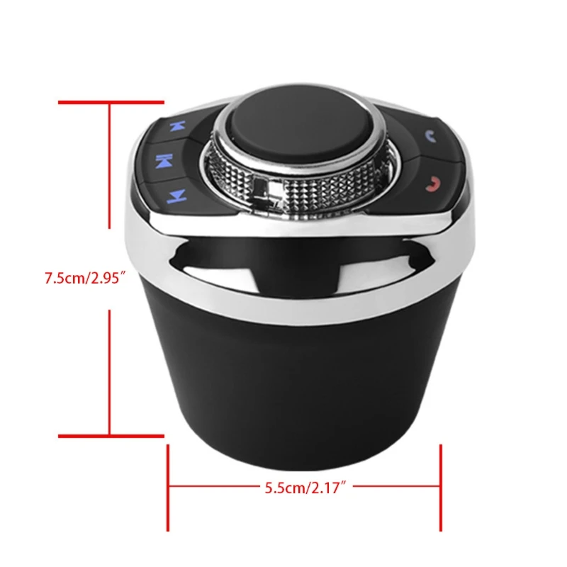 

Universal Cup Shape With LED Light 8-Key Car Wireless Steering Wheel Control Button For Car -Android Navigation Player