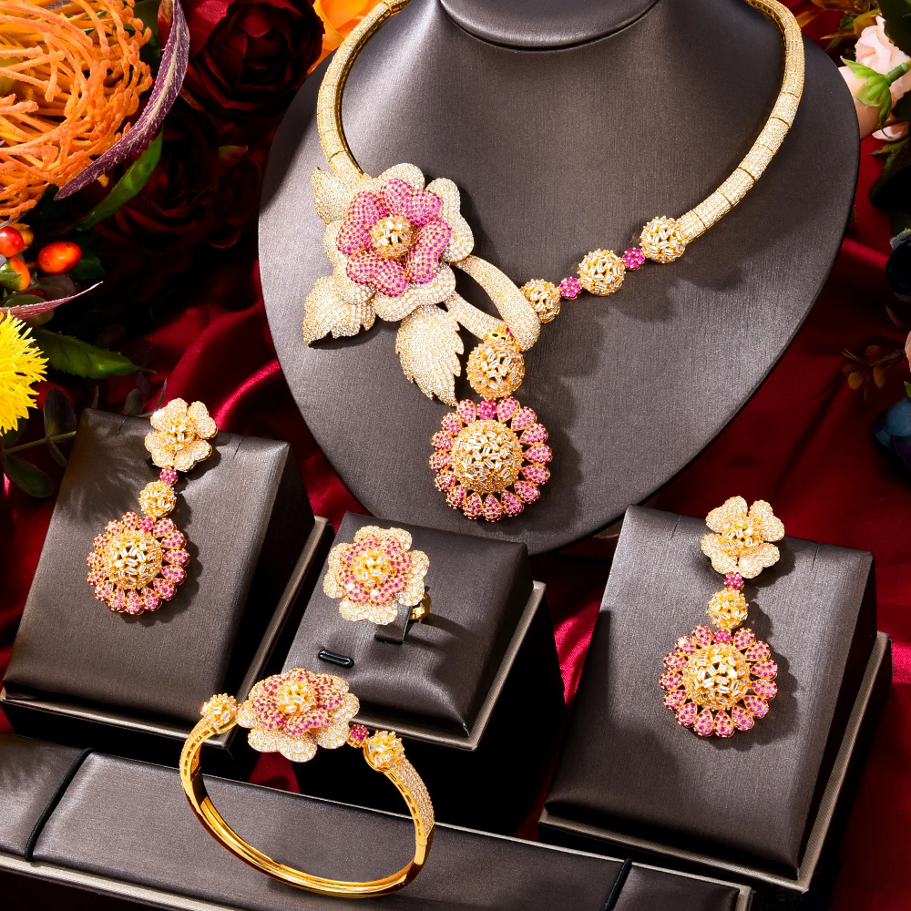

SisCathy Morocco Eritrea Jewelery Set For Party Bride Wedding Women Accessories Necklac Bracelet Earrings Valentine's Day Gifts