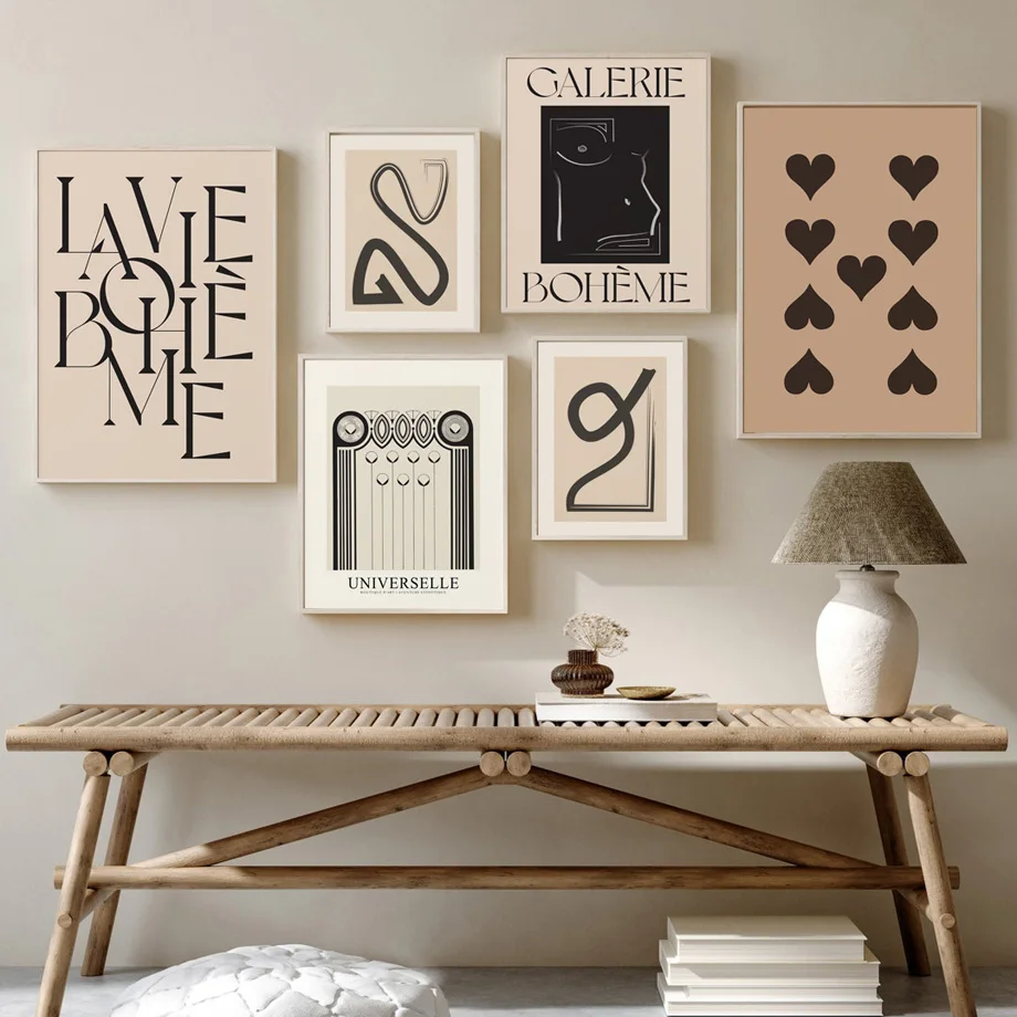 

Minimaliste Abstrait Boho Gallery Wall Art Canvas Painting Nordic Posters And Prints Wall Pictures For Living Room Modern Decor
