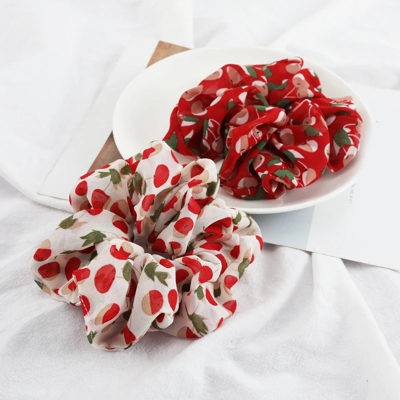 Модные шифоновые резинки для волос с принтом Спортивная эластичная повязка на