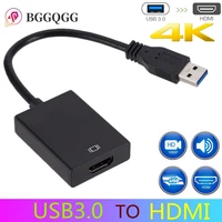 bggqgg usb 3 0 to hdmi compatible audio video adapter converter cable 1080p 60hz hd high speed 5 gbps for windows 7810 pc