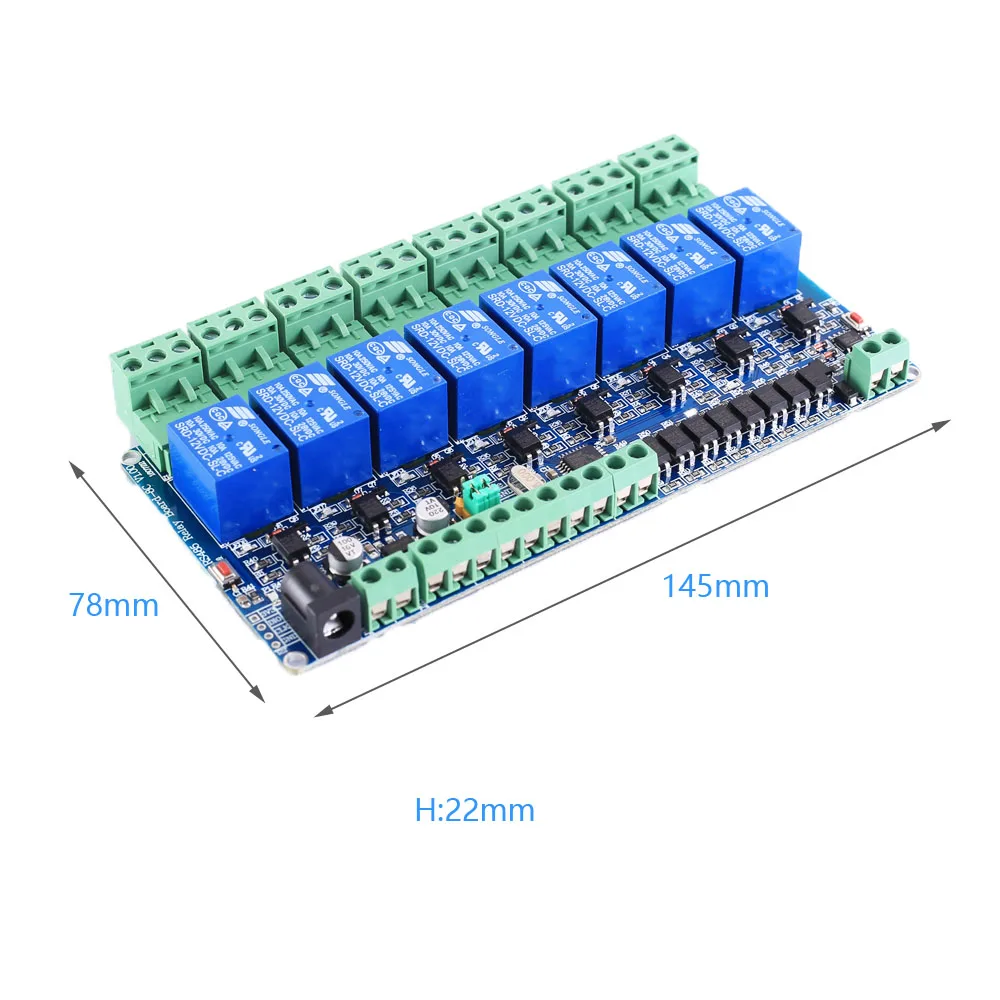 Для Arduino RS485 Modbus-RTU 12V 8Bit триггерный релейный модуль TTL 8-канальный переключатель