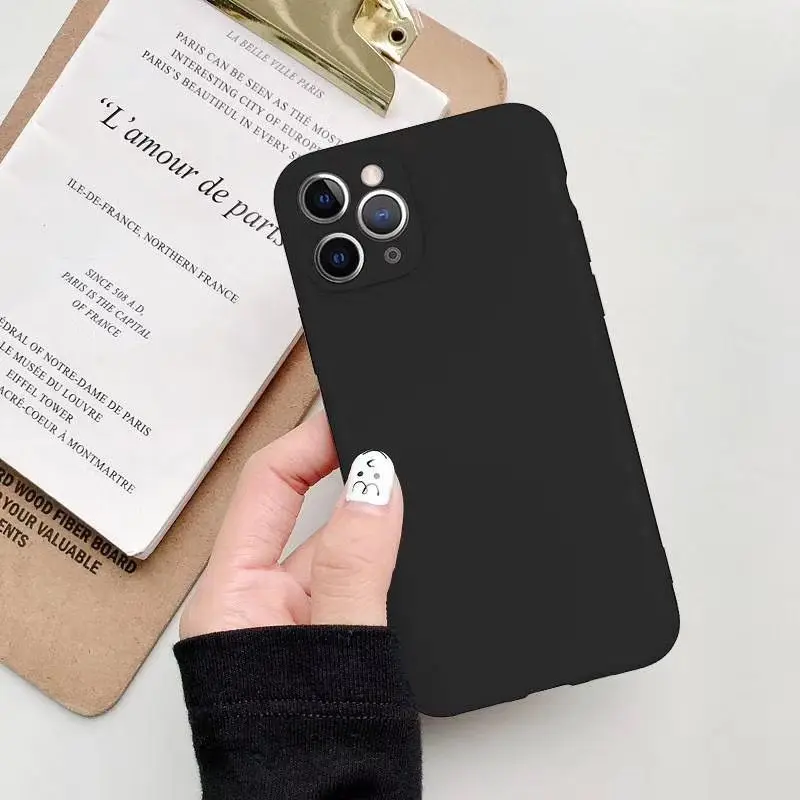 Чехол для Apple iPhone 11 Pro Max SE 2 2020 6 S 7 8 Plus X XS MAX XR милый карамельный цвет пара Мягкая
