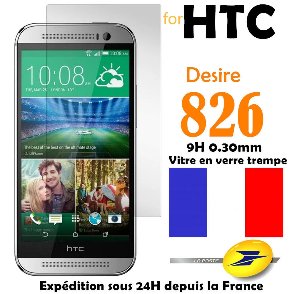 

For htc Desire 826 Vitre PROTECTION en VERRE tremp film protecteur d'cran