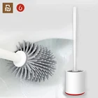 Xiaomi Yijie Вертикальная щетка для хранения мягкого клея щетинки для туалета и держатель Очиститель Набор силикагель инструмент для очистки ванной комнаты