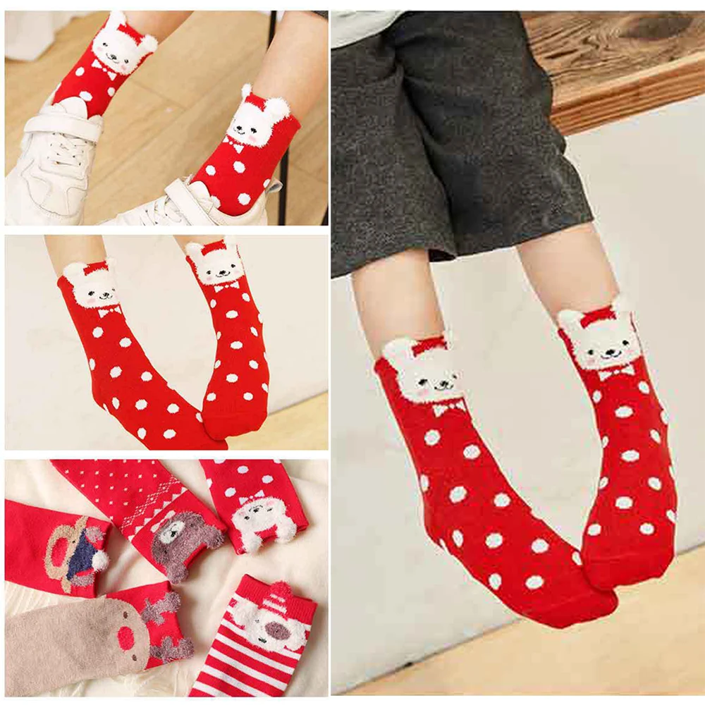 

Baby Socks Christmas Socks Santa Claus Gift Kids Unisex Girls Boys Xmas Funny Socks for Girls Children 1-12 Years old