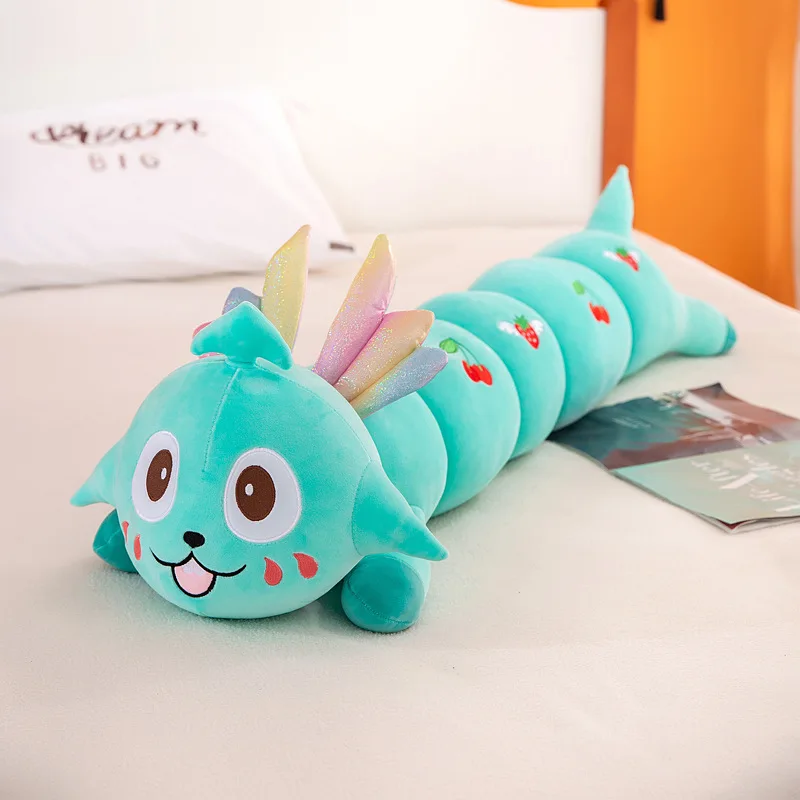 

80-120cm Giant Caterpillar Plush Aphid Soft Stuffed Toys Animal Sleeping Pillow for Birthday Gift Cushion Doll Gift For Children
