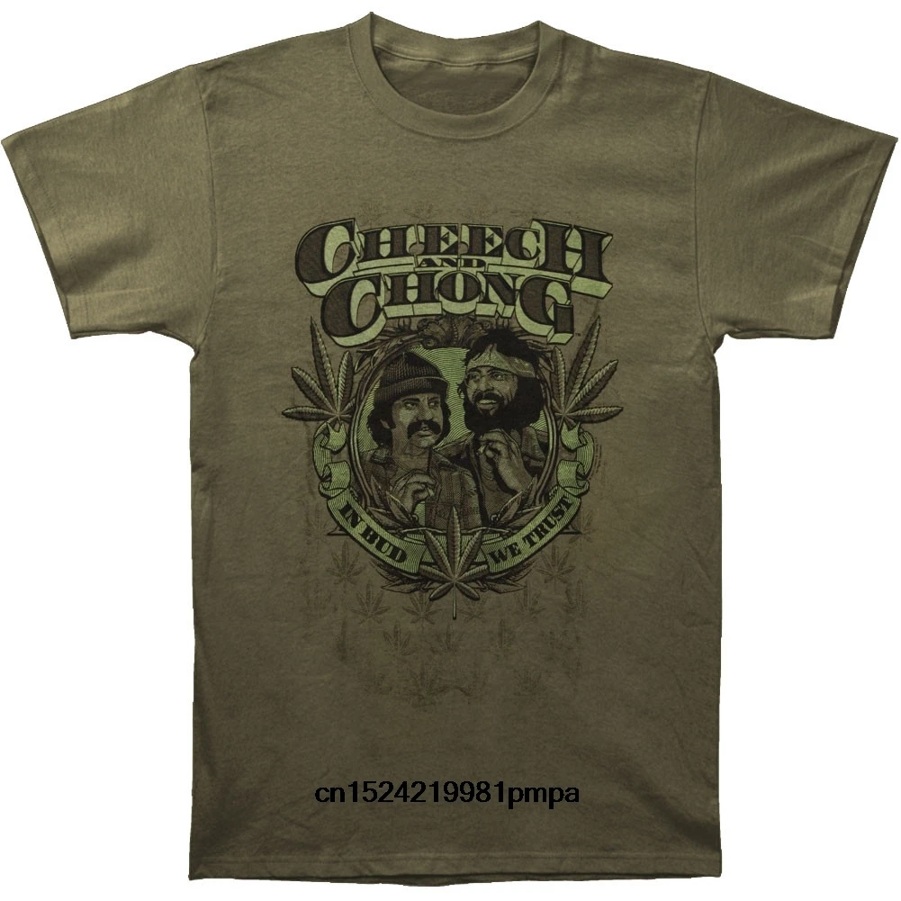 Забавная Футболка мужская новинка Женская футболка Cheech Chong In Weed We Trust футболка|Мужские футболки| |