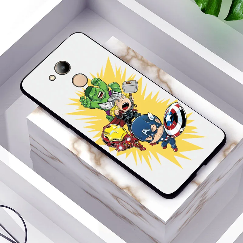 TPUBLK588 Тор, Мстители для huawei Honor 6C Pro Чехол Honor 5A Ru 6X 6A Honor 7A Pro 7C Чехол черный ТПУ для huawei Honor 9 8 Lite 6C - Цвет: TPUBLK588