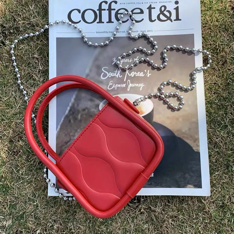 

Vintage Chain Designer PU Leather Crossbody Bags For Women 2021 Summer Ladies Trend Top Handle Handbags Trending Cross Body Bag