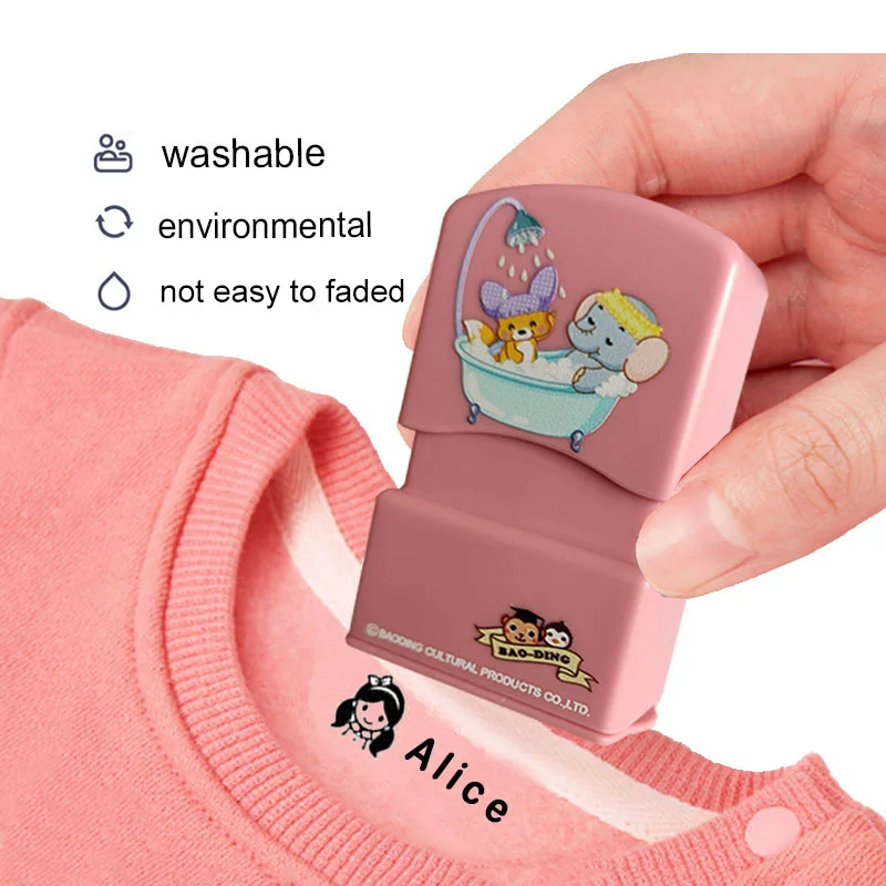 На заказ именной штамп DIY для детей обратно в школу имя уплотнение не легко