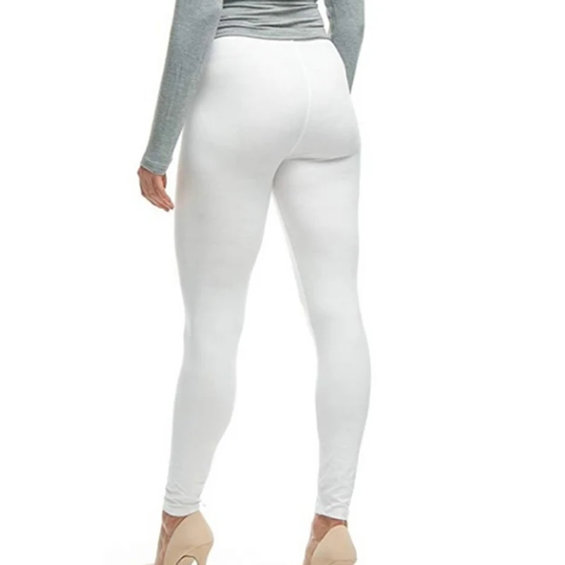 

GAOKE 2021 Women Sexy Slim Skinny Solid High Elastic Waist Polyester Ankle-Length Leggings Plus Size S-2XL