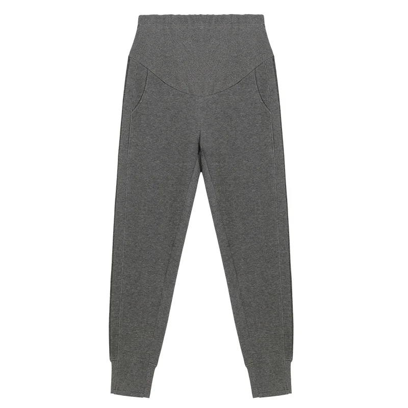 

804# Autumn Chic Ins Fashion Cotton Maternity Pants Sports Casual Elastic Waist Belly Pants Clothes for Pregnant Women Pregnancy