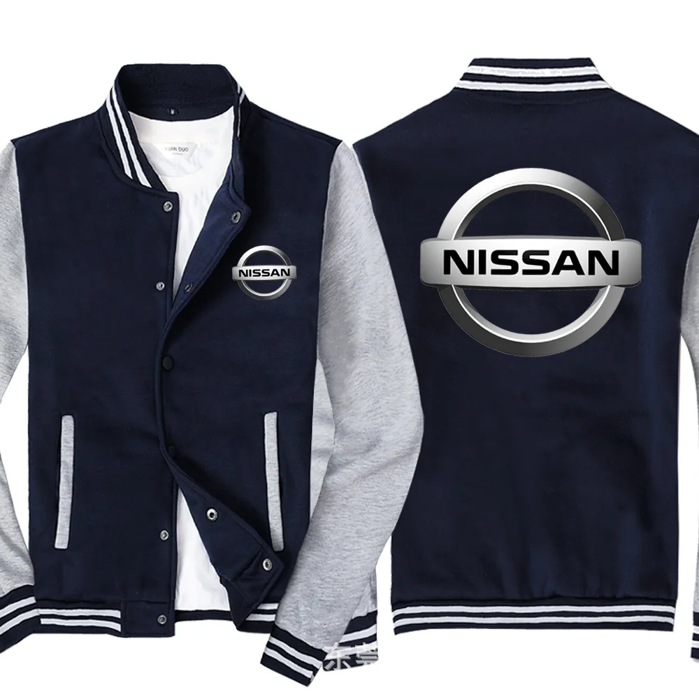

NEW Men Baseball uniform for NISSAN Car Logo Print Casual Hip Hop Harajuku Warm Sweatshirts Mens Baseball Jacket Slim Fit Unisex